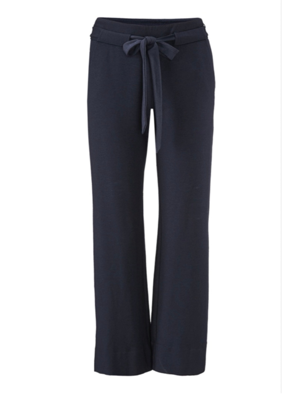 CAbi Easy Crop #5177 Navy Belted Crop Pants Size 8 EUC